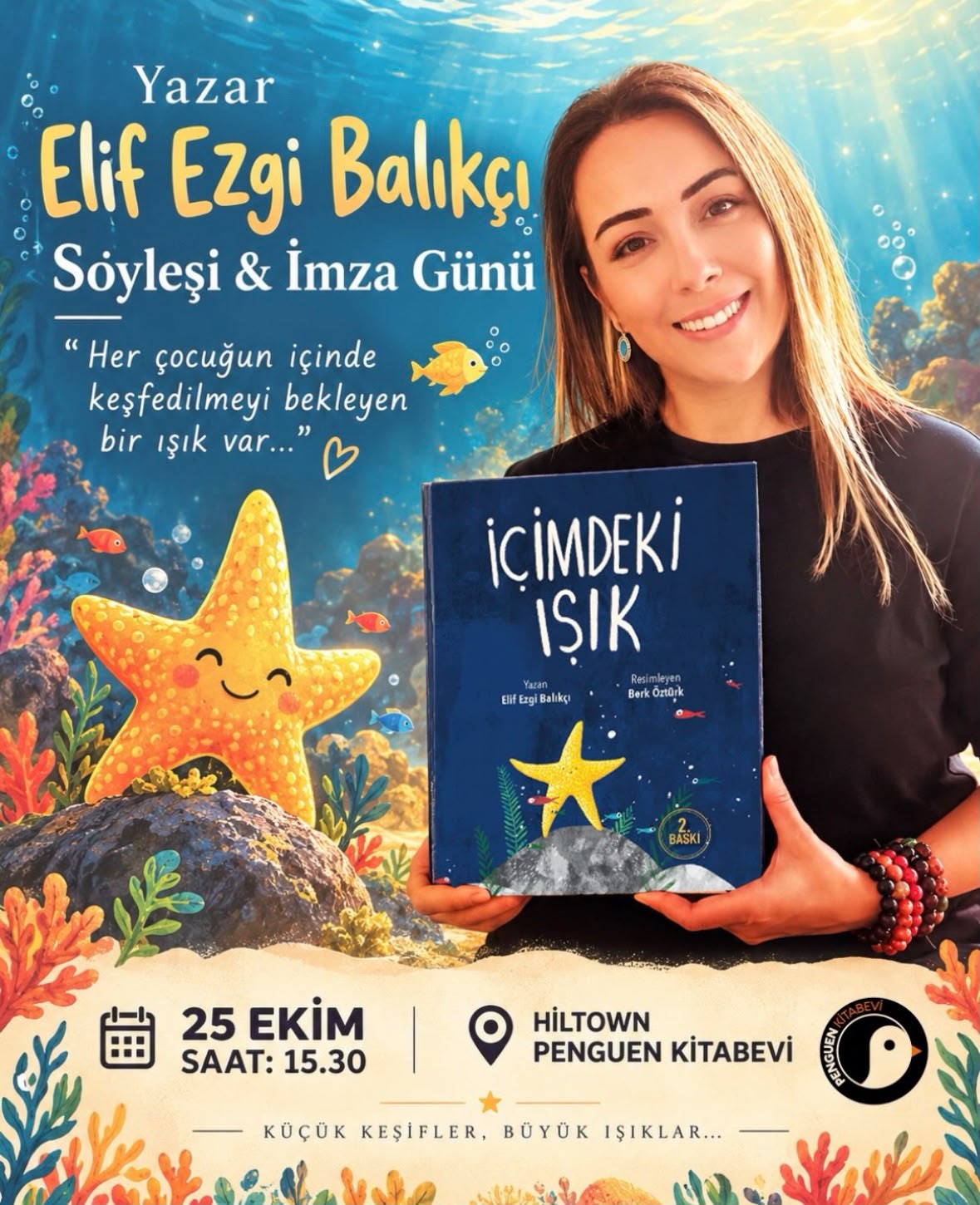 Elif Ezgi Balıkçı — Söyleşi ve İmza Günü, 25 Ekim saat 15.30, Hilltown Penguen Kitabevi